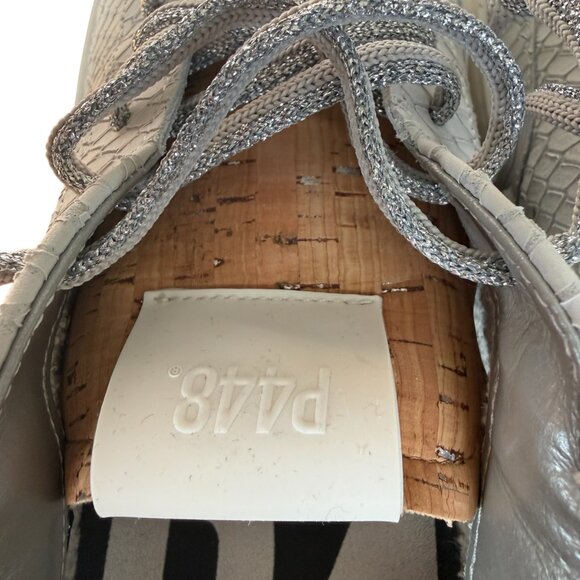 P448 John low top sneaker in margot with lace-up style glittery laces women's 40 - Picture 10 of 14